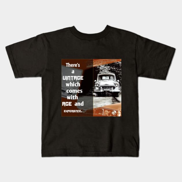 vintage design Kids T-Shirt by Light Up Glow 